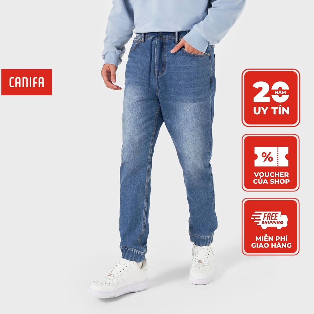 Quần jeans nam CANIFA chất liệu cotton pha, phom regular 8BJ22W002