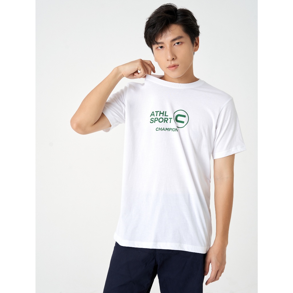 Áo phông nam CANIFA cổ tròn tra bo, tay cộc, phom regular 8TS23S004