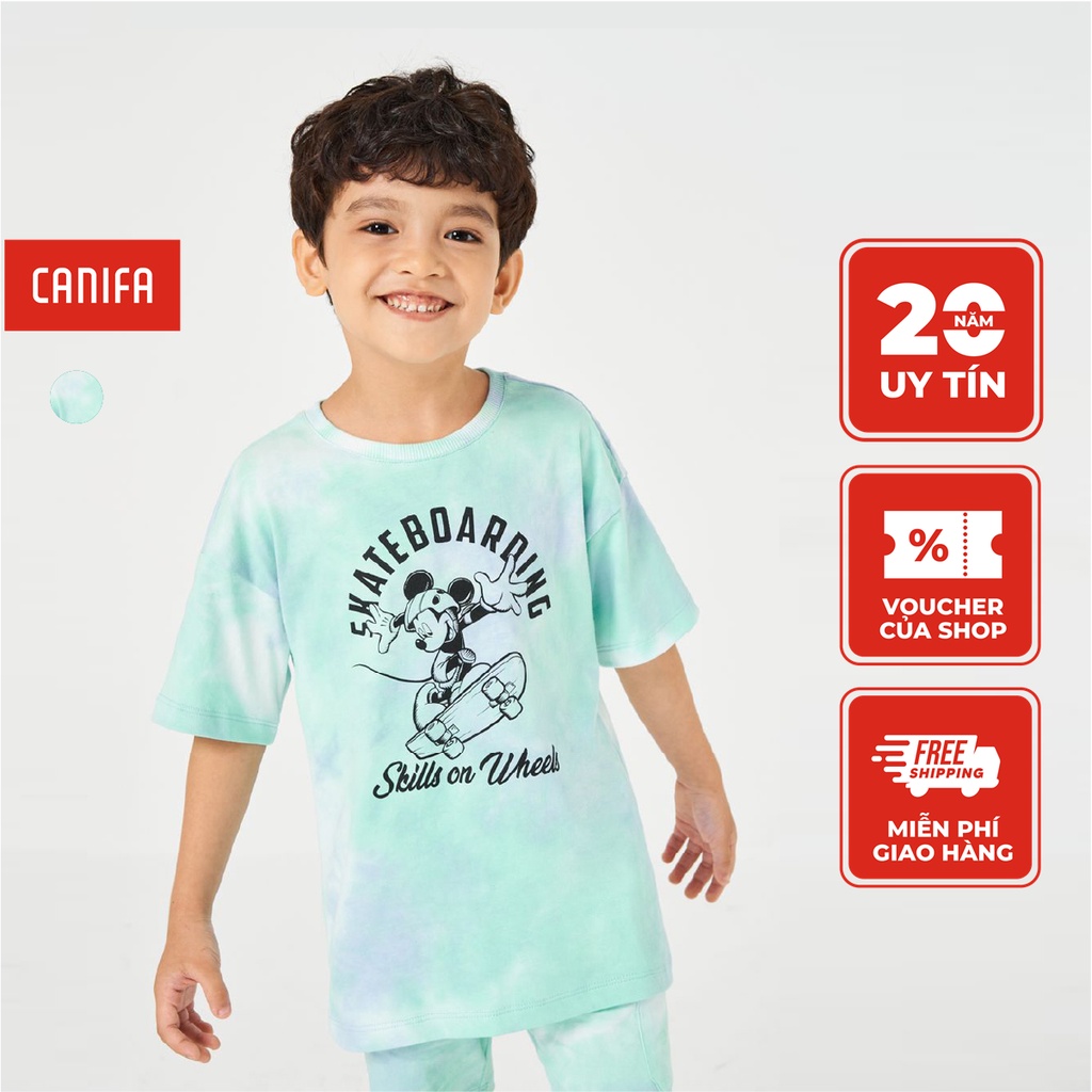 Áo phông bé trai CANIFA chất liệu cotton 2TS22C013
