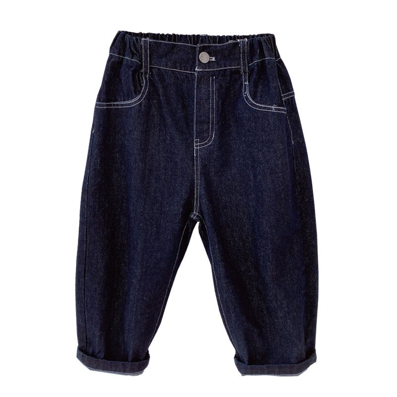 Quần Jean Dài Co Giãn In Hình Hoạt Hình Phong Cách Hàn Quốc Dễ Phối Đồ Thời Trang Mùa Thu Dành Cho Bé Trai