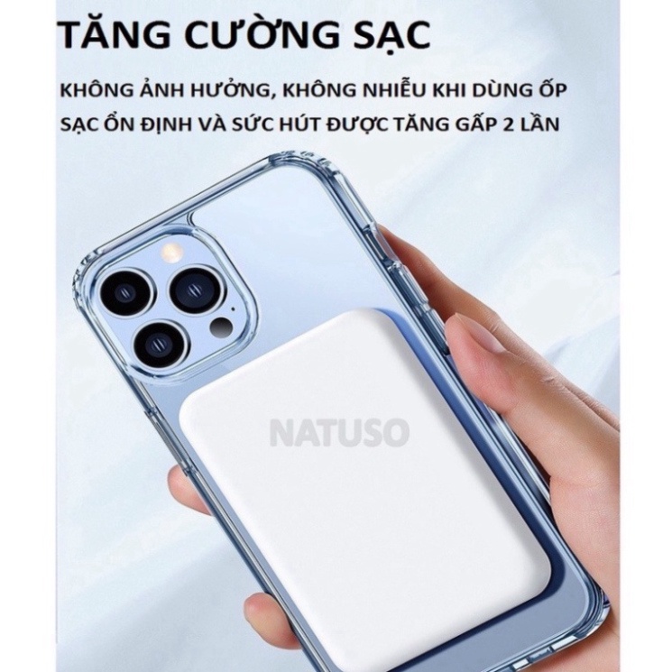 Sạc Dự Phòng Không Dây Từ Tính Sạc Nhanh Pin 5000mah Mini Nhỏ Gọn Cao Cấp Cho Điện Thoại HOT HOT