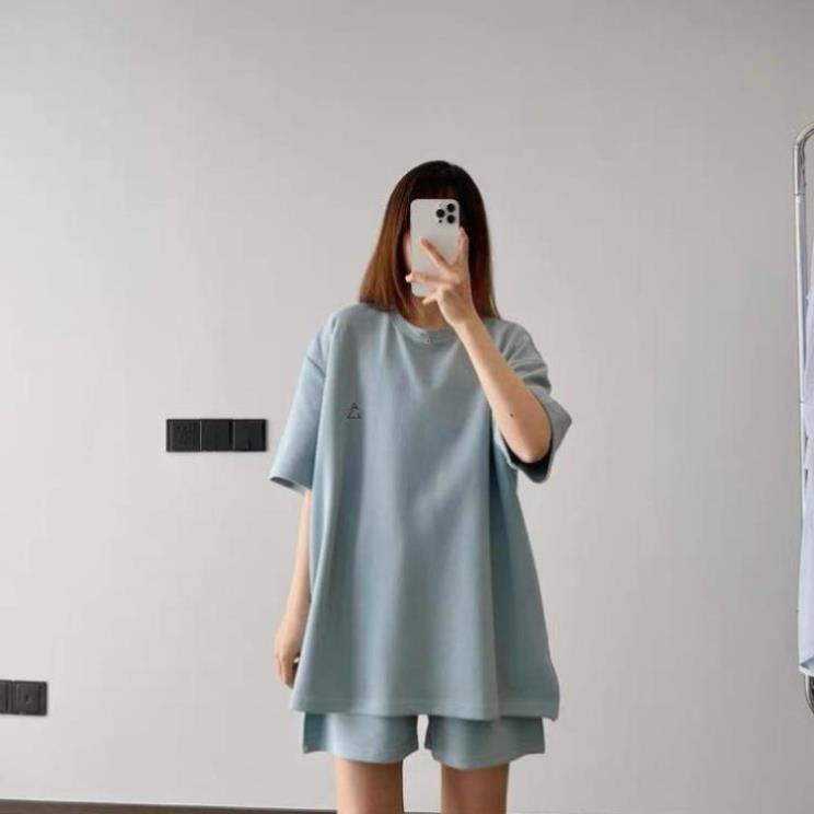 Set bộ đồ nữ dây rút bản to chất bo cotton dầy AO22