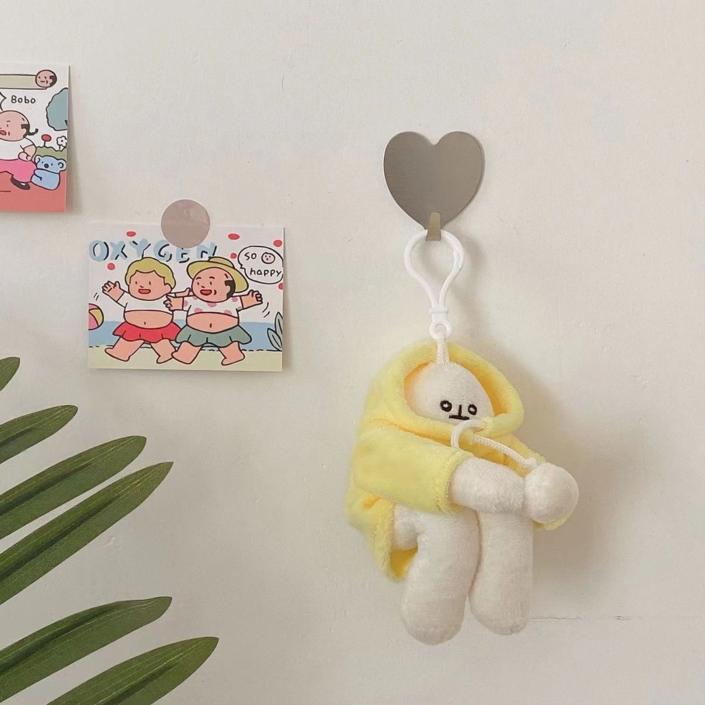 Móc Treo Đồ Dán Tường Không Cần Khoan Siêu Chắc Hình Trái Tim Màu Hồng Dễ Thương