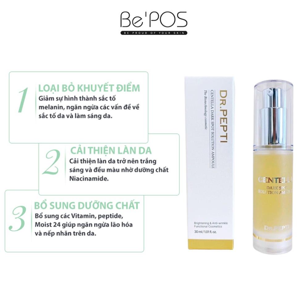 Tinh Chất Dưỡng Trắng căng bóng cho Da DR.PEPTI Centella Dark Spot Solution Ampoule 30ml