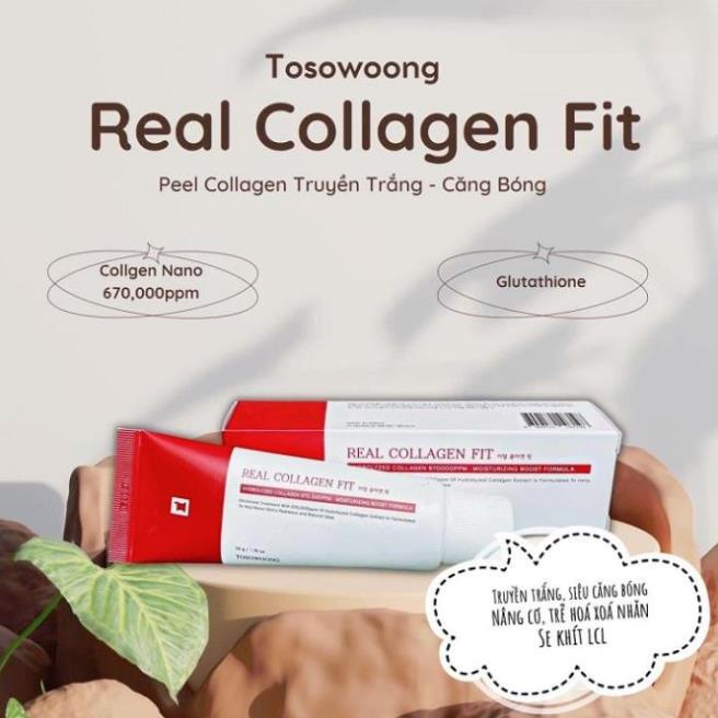 Peel collagen nano căng bóng, Real collagen fit Hàn Quốc 50ml @