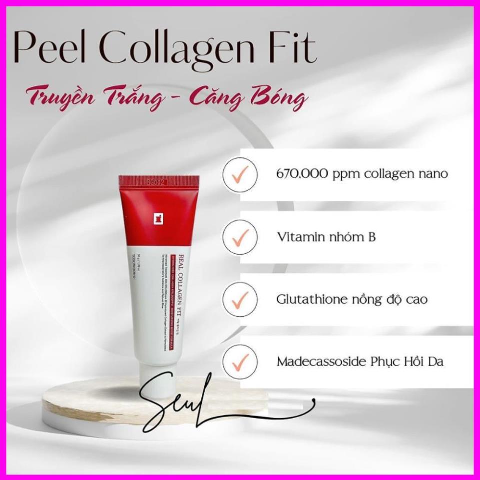 Peel collagen nano căng bóng, Real collagen fit Hàn Quốc 50ml @