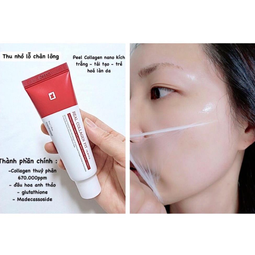 Peel collagen nano căng bóng, Real collagen fit Hàn Quốc 50ml @