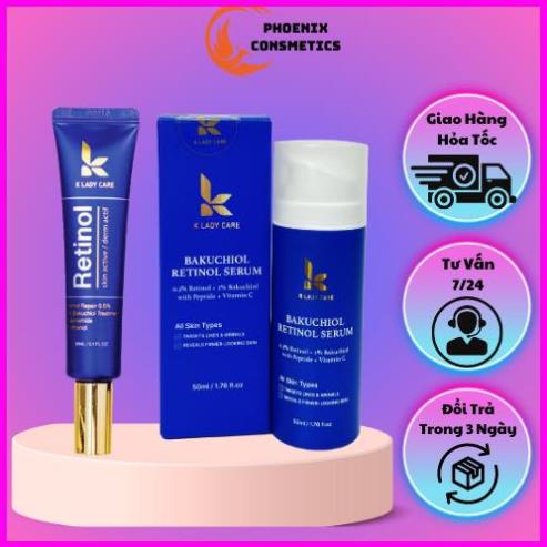ComBo Kem Dưỡng Retinol K lady + Serum K lady 2% - Chống Lão Hóa,Tái Tạo Da,Giảm Mụn Hot Trend 2023 @