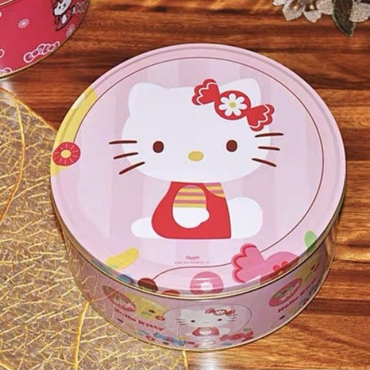 Hộp Sắt Tròn Đựng Bánh Kẹo In Hình Hoạt Hình Dễ Thương