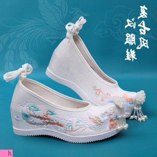 Mới Giày Hán Phục Cách Tân Đế Xuồng Thêu Họa Tiết Phong Cách Cổ Điển Thời Trang Cho Nữ
