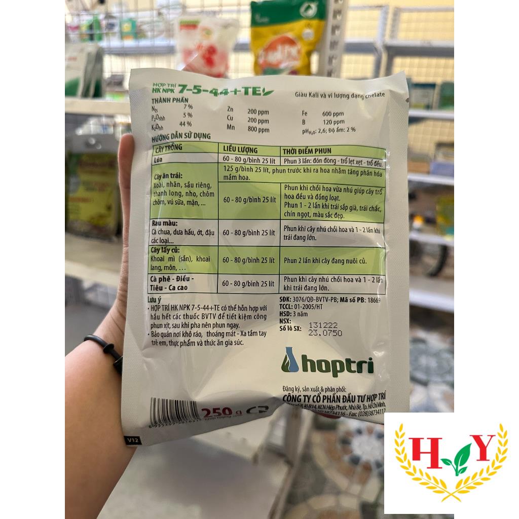 PHÂN BÓN LÁ 7-5-44 +TE 250GR