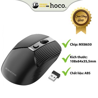 Chuột máy tính không dây bluetooth hoco bg5 - chip mx8650 - tuổi thọ - 200.000 con lăn - nhấp chuột 300w