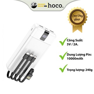 Sạc dự phòng borofone bj20, kèm cáp sạc 3 cổng micro/typec/táo, màn hình hiển thị đèn led - bh 12 tháng.