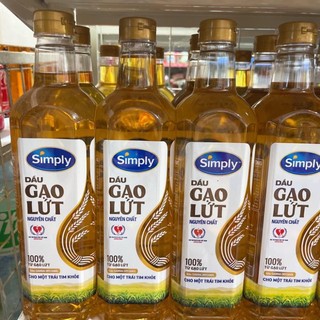 Dầu gạo lứt nguyên chất simply 1l