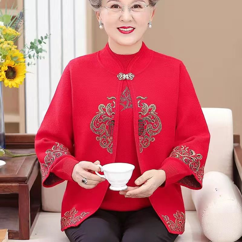 Bộ Trang Phục Hai Mảnh Thời Trang Mùa Thu Cho Phụ Nữ Trung Niên Và Trung Niên