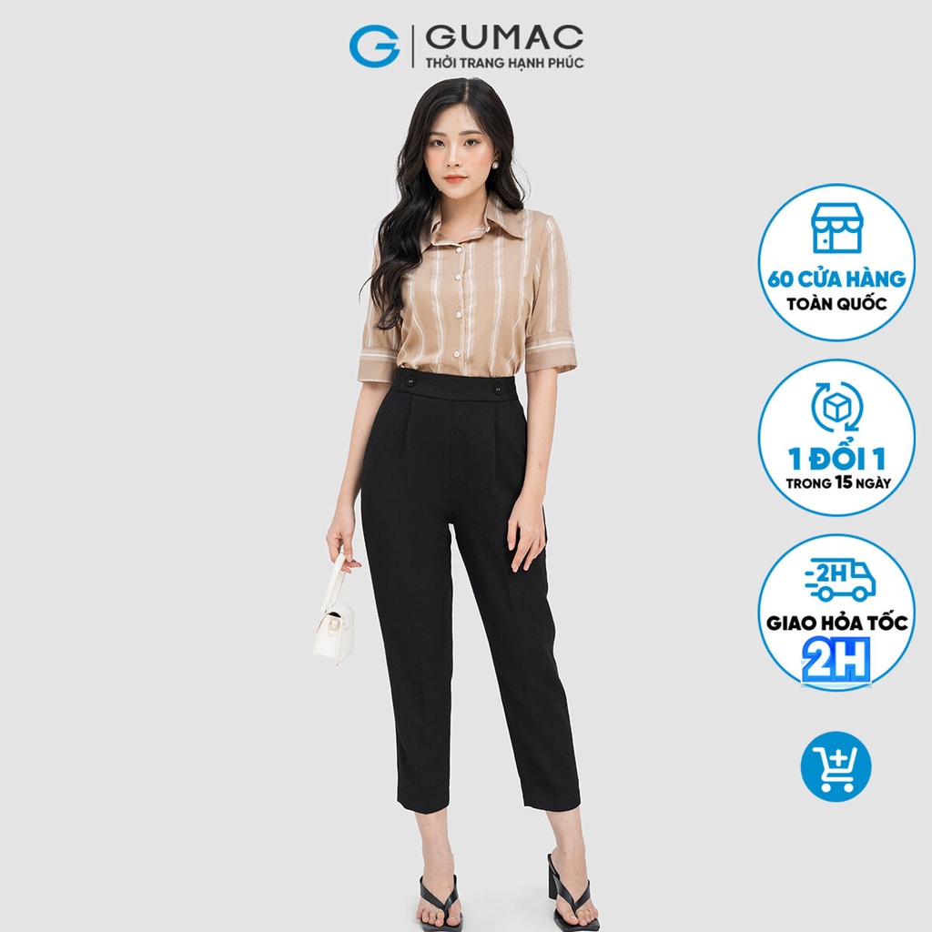 Quần baggy phối nút GUMAC QD04013
