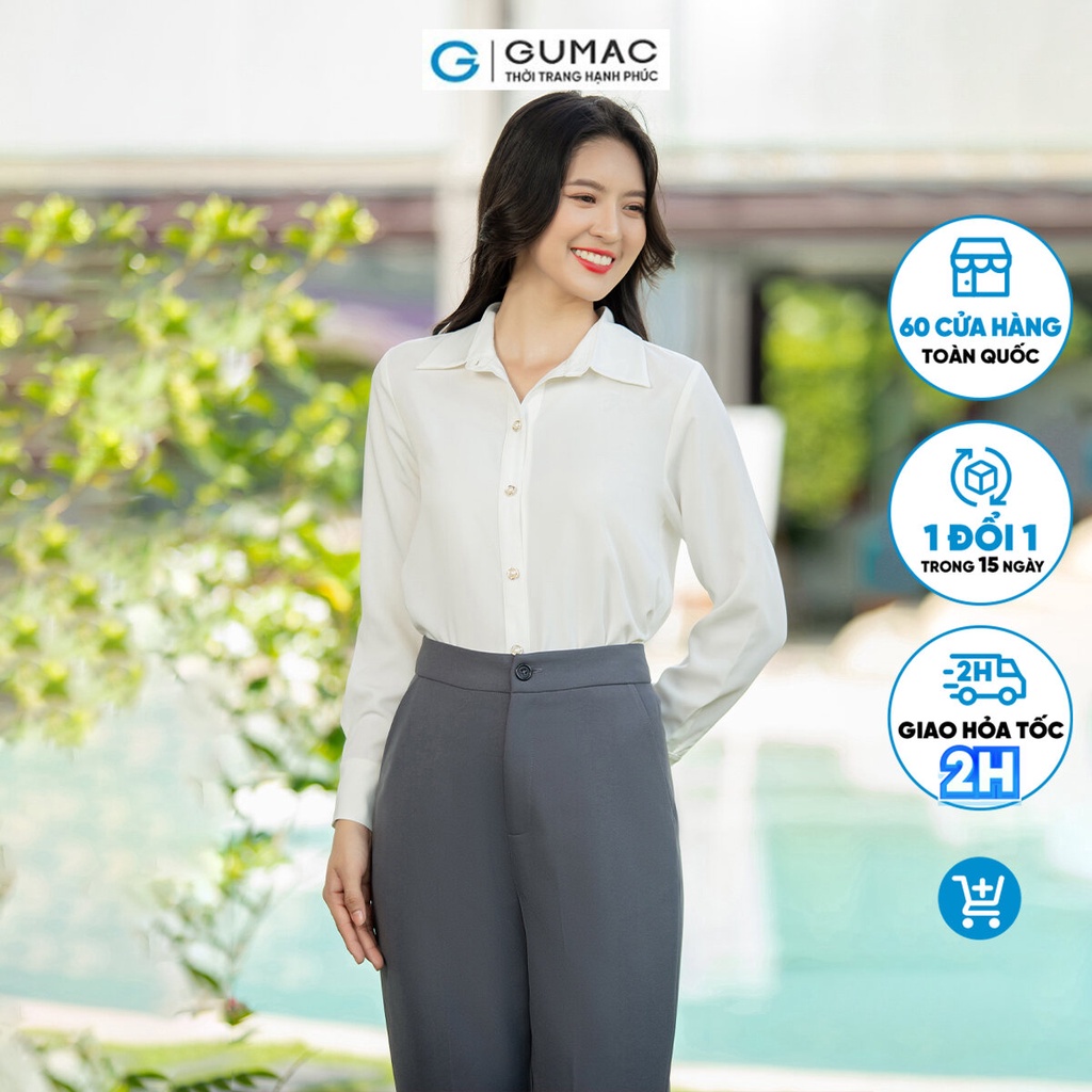 Áo sơ mi vạt bầu thời trang GUMAC AD07056