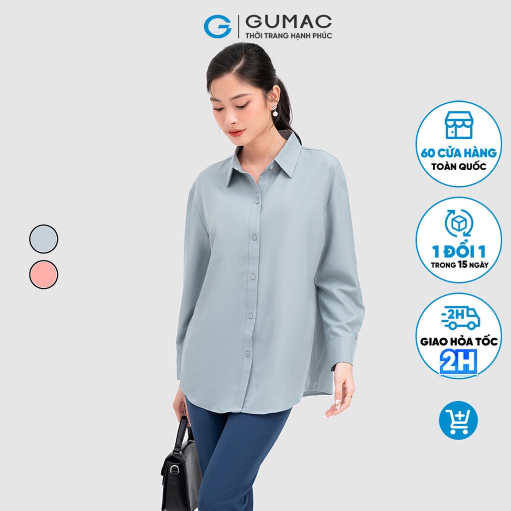 Áo sơ mi nữ tay dài nhiều màu GUMAC