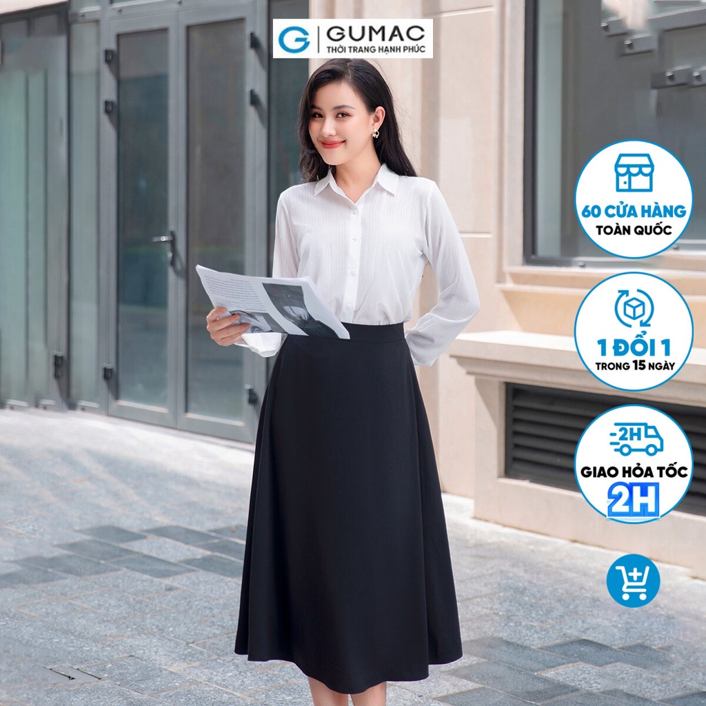 Chân váy công sở dáng xòe GUMAC VD09043 thanh lịch