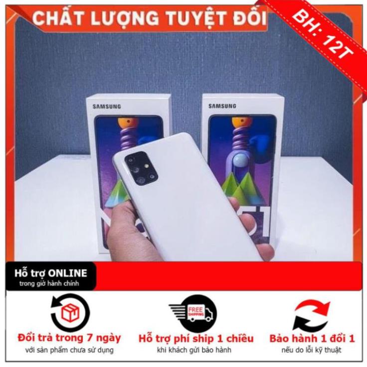 Điện thoại Samsung Galaxy M51  -Bảo Hành 12 tháng - Lỗi 1 đổi 1
