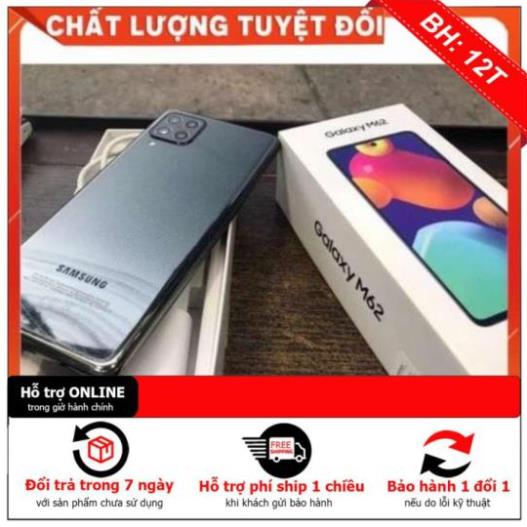 Điện thoại Samsung Galaxy M62  Pin trâu 7000mAh Fullbox nguyên sea - Bảo hành 12 tháng - Lỗi 1 đổi 1