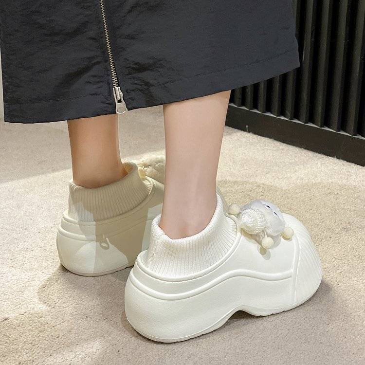 Dép cotton Đế Dày Chống Trượt Họa Tiết Hoạt Hình Xinh Xắn Dành Cho Nữ