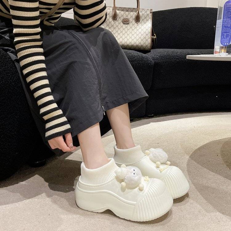 Dép cotton Đế Dày Chống Trượt Họa Tiết Hoạt Hình Xinh Xắn Dành Cho Nữ