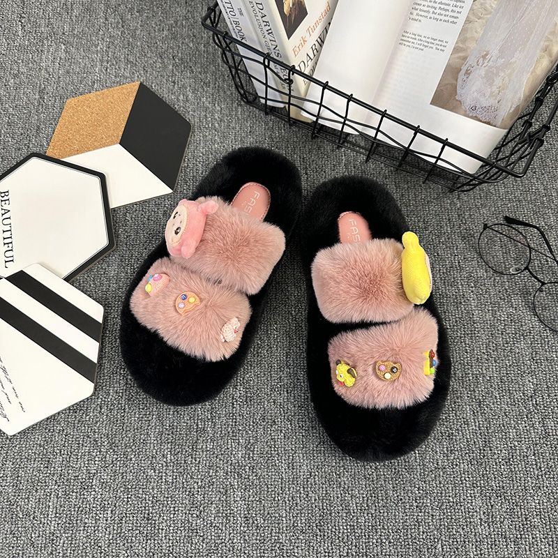 Dép Bông Đi Trong Nhà Hình Hoạt Hình Xinh Xắn Cho Nữ Dễ Thương