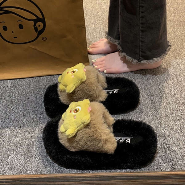 Giày Búp Bê Đế Dày Phối Lông Phong Cách Mới 2023 Cho Nữ