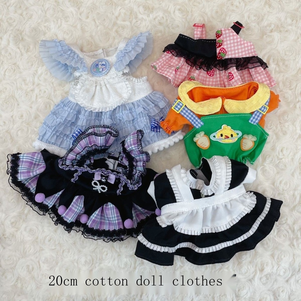 Búp Bê Hầu Gái Mặc Váy Dễ Thương 20cm