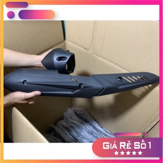 Ốp che pô và chụp đít pô xe exciter 150 / ex 150 gắn như zin full đen, đen bạc
