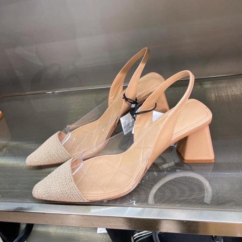 Sandal mũi đồng vặn thừng, gót da 7p. chuẩn l1 full tag mac 00 00