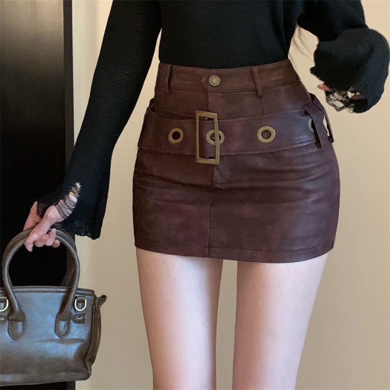 Jiashucheng Váy Ngắn Lưng Cao Kiểu Dáng Đơn Giản Hợp Thời Trang Cho Nữ