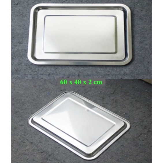 Khay Inox Cao Cấp Khay Bê Đồ , Đựng Đồ Ăn ... Nhiều kích cỡ