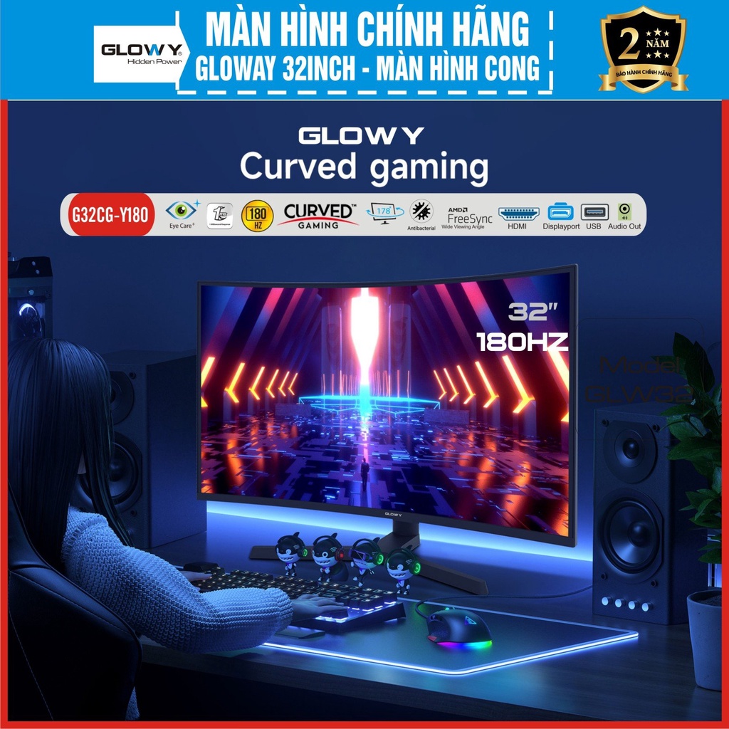 Màn hình PC 32|27 Inch QHD, Hãng NPC|Glowy - Bảo Hành 36 Tháng !!! | BigBuy360 - bigbuy360.vn