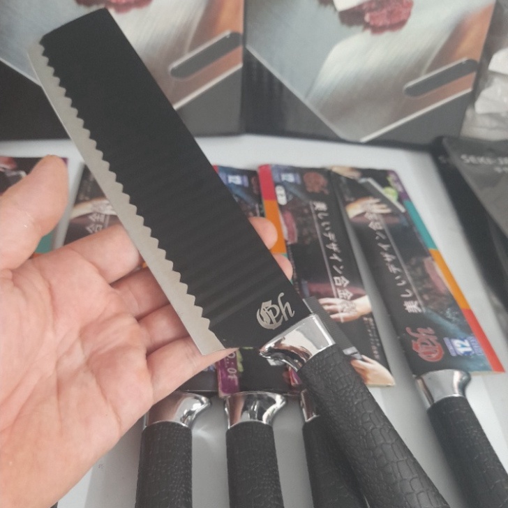 Dao Thái Nhật Bản lưới gợn sóng bằng thép không gỉ siêu sắc