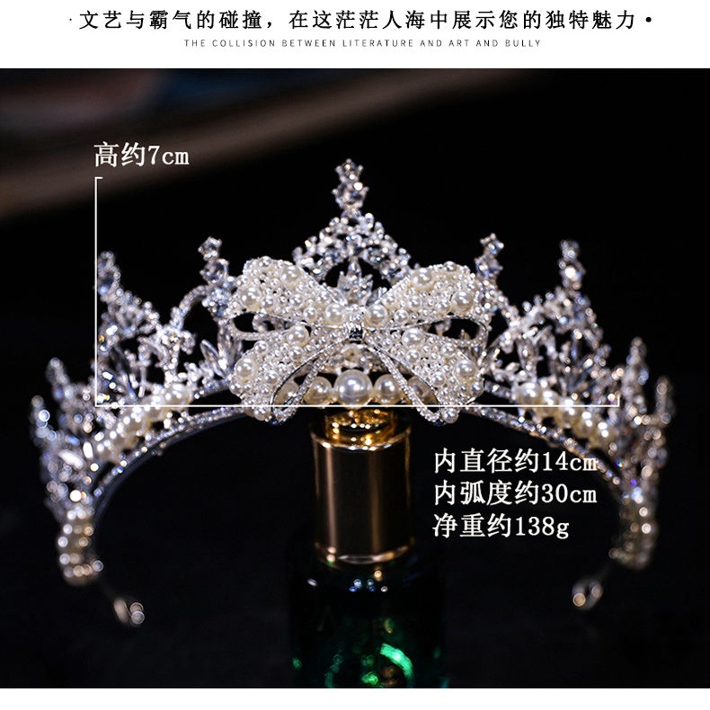 Vương Miện Công Chúa Cao Cấp Đính Đá Sang Trọng Cho Cô Dâu