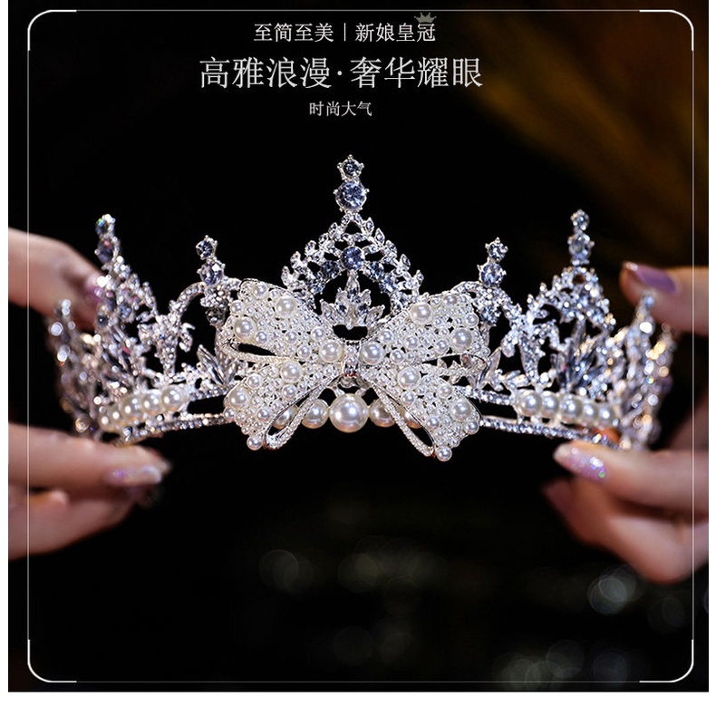 Vương Miện Công Chúa Cao Cấp Đính Đá Sang Trọng Cho Cô Dâu
