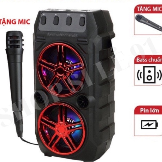 Loa karaoke bluetooth CL97 phiên nâng cấp mới 2023,loa không dây tặng kèm mic hát âm thanh bass hay cùng đèn led độc đáo