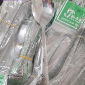 Thìa Inox Cán Hoa Văn Sáng Đẹp Dày Dặn Nhiều Kích Cỡ - cafe , nhỡ , to ăn cơm , dài khấy nước