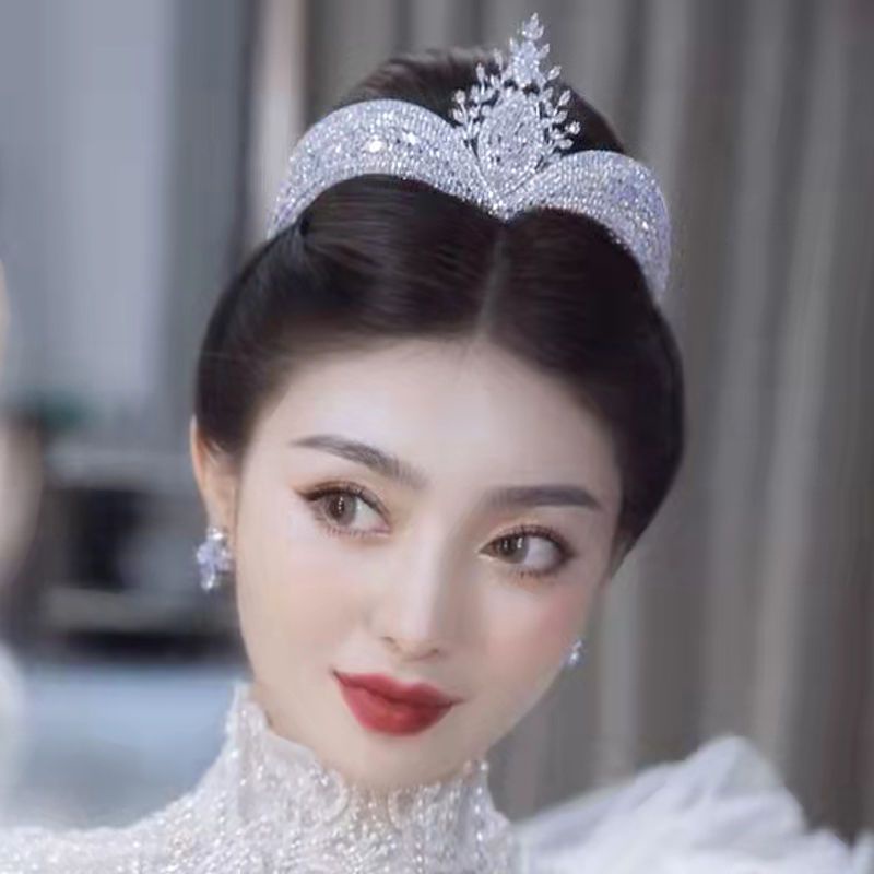 Vương Miện Công Chúa Bằng Hợp Kim Pha Lê Kim Cương Pha Lê Kiểu Dáng Mới Dùng Để Trang Trí Váy Cưới / Sinh Nhật