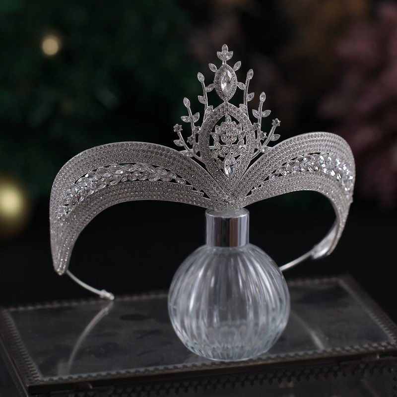 Vương Miện Công Chúa Bằng Hợp Kim Pha Lê Kim Cương Pha Lê Kiểu Dáng Mới Dùng Để Trang Trí Váy Cưới / Sinh Nhật