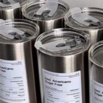 Ly - Cốc Giữ Nhiệt Iced Americano Inox 304 Đúc Liền Khối Cao Cấp Có Nắp Đậy Kèm Ống Hút 600 ml