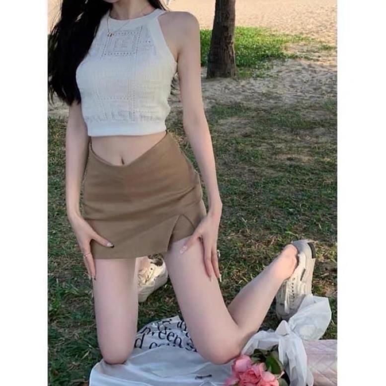CHÂN VÁY LƯNG CAO KIỂU MỚI XINH XINH LƯNG VÊ ĐẸP XT1B