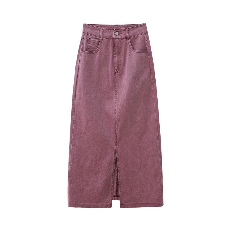 Chân váy denim JSC dáng chữ A lưng cao xẻ tà thời trang mùa hè dành cho nữ