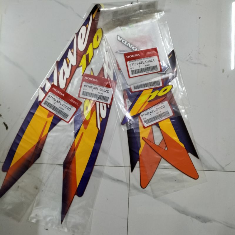 bộ tem áo wave thái 110 màu đỏ