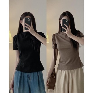 ÁO thun trơn tay vát -CHERYBASIC - Aocolo228_P0K10