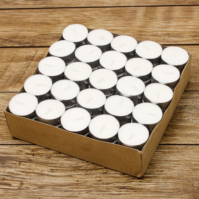 Viên nến Tealight - Nến bơ thực vật thắp 2h 4h an toàn cho sức khỏe không khói, không mùi hộp 100 viên