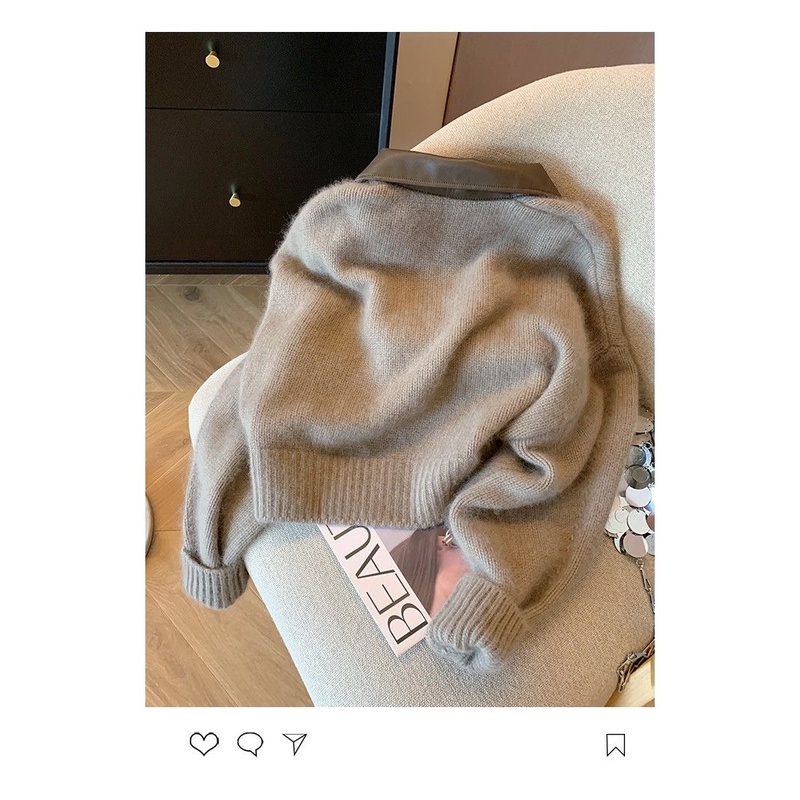 Áo Khoác cardigan Dệt Kim Mềm Mại Phối Khóa Kéo Đôi Thời Trang Mùa Thu 2023 Cho Nữ