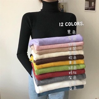 Áo len tăm cổ 3 phân mềm mịn, co giãn, nhiều màu dễ phối đồ - aolendaitayco3p25